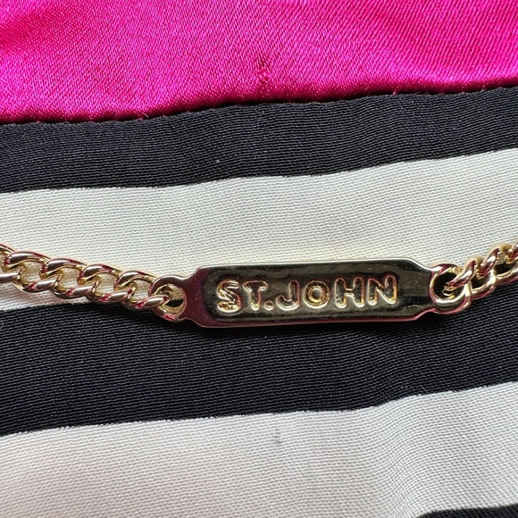 St. John Sport Quilted Reversible 100% Silk Hot Pink Jcket Barbiecore size M - Picture 7 of 10